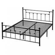 black metal bed frame queen vintage duty steel slat platform beddurable metal bed framequeen slats black metal bed frame queen vintage duty steel slat platform beddurable metal bed framequeen slats